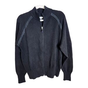 NWT Alex Cannon black full zip sweater size M